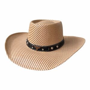 Woven Straw Cowboy Hat Western Rancher Longhorn Band Made in Mexico